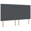 vidaXL LED Kopfteil mit LED-Lichtleisten Dunkelgrau 180 cm Cordstoff