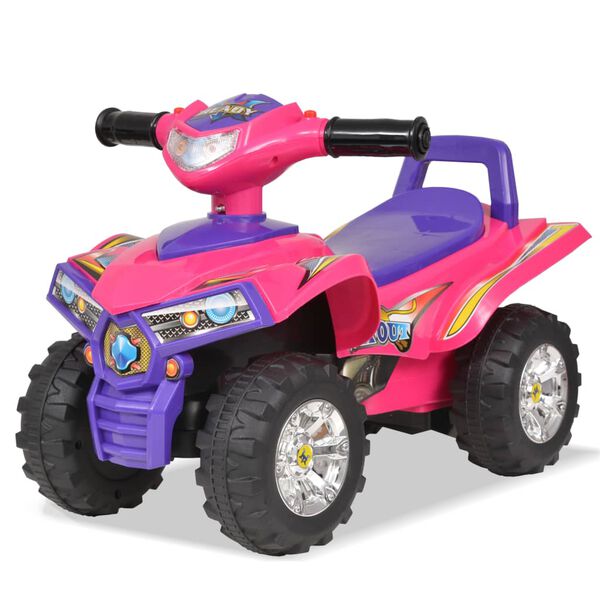 vidaXL Aufsitz-Quad f&uuml;r Kinder mit Sound und Licht Rosa und Lila