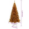 vidaXL Weihnachtsbaum mit 300 LEDs mit St&auml;nder Gold 210 cm PET