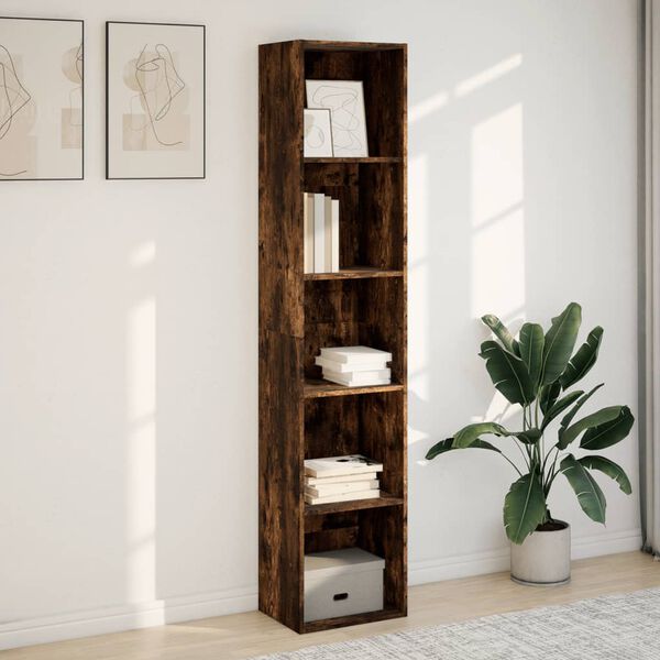 vidaXL Bücherregal Räuchereiche 40x30x189 cm Holzwerkstoff