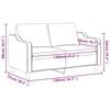 vidaXL 2-Sitzer-Sofa Hellgelb 120 cm Stoff