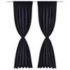 Verdunkelungs-Vorh&auml;nge mit Schlaufen 135 x 245 cm Schwarz blackout