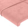 vidaXL Kopfteil mit Ohren Rosa 163x23x118/128 cm Samt