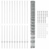 vidaXL Zaun mit Pfosten Silber 1.6 x 25 m Stahl
