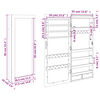 vidaXL Spiegel-Schmuckschrank mit LED-Beleuchtung Wandmontage