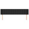 vidaXL Kopfteil mit Ohren Schwarz 203x16x78/88 cm Kunstleder