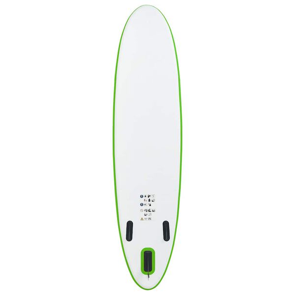 vidaXL Aufblasbares Stand Up Paddle Board Set Grün und Weiß
