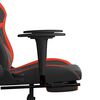 vidaXL Gaming-Stuhl mit Massage & Fu&szlig;st&uuml;tze Schwarz & Rot Kunstleder