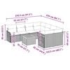 vidaXL Gartensofa-set mit Speicher 9 pcs Schwarz Poly-Rattan