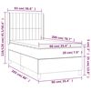 vidaXL Boxspringbett mit Matratze Creme 90x200 cm Stoff