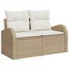vidaXL Garten-Sofa-Set mit Kissen mit Speicher 10 pcs Beige und Creme