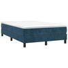 vidaXL Boxspringbett mit Matratze Dunkelblau 120x200 cm Samt
