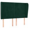 vidaXL Kopfteil mit Ohren Dunkelgr&uuml;n 147x23x118/128 cm Samt