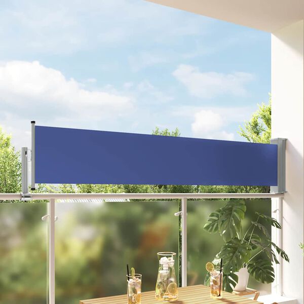 vidaXL Ausziehbare Seitenmarkise 60&times;300 cm Blau