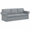 vidaXL Sofa Set 2 pcs Hellgrau 215 x 82 x 80 cm Stoff