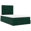 vidaXL Ottoman-Bett mit Matratzen & LEDs Dunkelgr&uuml;n 120x190 cm Samt