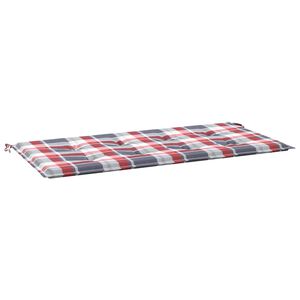 vidaXL Gartenbank-Auflage Rot Karomuster 100x50x3 cm Oxford-Gewebe