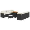 vidaXL Gartensofa-set 12 stk. 10-Sitzanzahl Schwarz Poly-Rattan