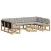 vidaXL Outdoor-Sofagarnitur 10 stk. Wei&szlig; und Hellgrau