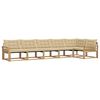 vidaXL Outdoor-Sofagarnitur mit Kissen 6 pcs Wei&szlig; und Beige