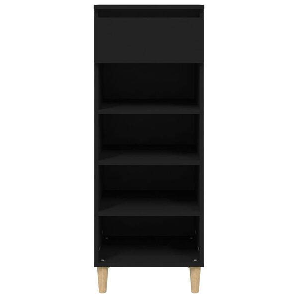 vidaXL Schuhschrank Schwarz 40x36x105 cm Holzwerkstoff