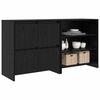 vidaXL Sideboard 2 pcs Schwarz Eichen-Optik 70 x 41 x 75 cm