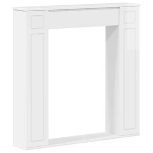 vidaXL Kaminumrandung Hochglanz Wei&szlig; 100 x 20 x 100 cm Holzwerkstoff