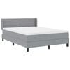 vidaXL Boxspringbett mit Matratze Hellgrau 200 x 160 cm Polyester