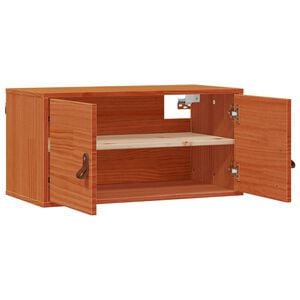 vidaXL Wandschrank Wachsbraun 80 x 30 x 30 cm Massives Kiefernholz
