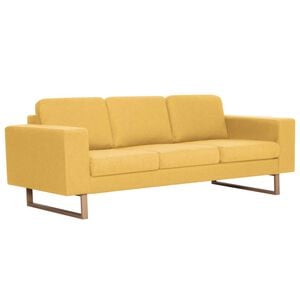 vidaXL 3-Sitzer-Sofa Stoff Gelb