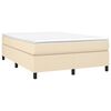 vidaXL Boxspringbettgestell Creme 140x200 cm Stoff