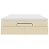 vidaXL Ottoman-Bett mit Matratze Creme 140x190 cm Stoff