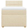 vidaXL Boxspringbett mit Matratze Creme 90x200 cm Stoff