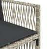 vidaXL 11-tlg. Garten-Essgruppe mit Kissen Hellgrau Poly Rattan