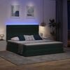 vidaXL Bett mit Stauraum und LED mit LED Dunkelgr&uuml;n 180 x 200 cm Samt