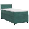 vidaXL Boxspringbett mit Matratze Dunkelgr&uuml;n 90 x 200 cm Samt