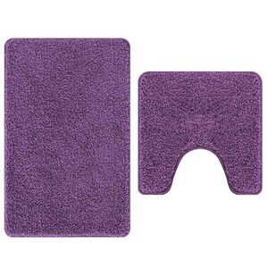 vidaXL Anti-Rutsch Badematten-Set 2 stk. Lila 50 x 50 cm PP