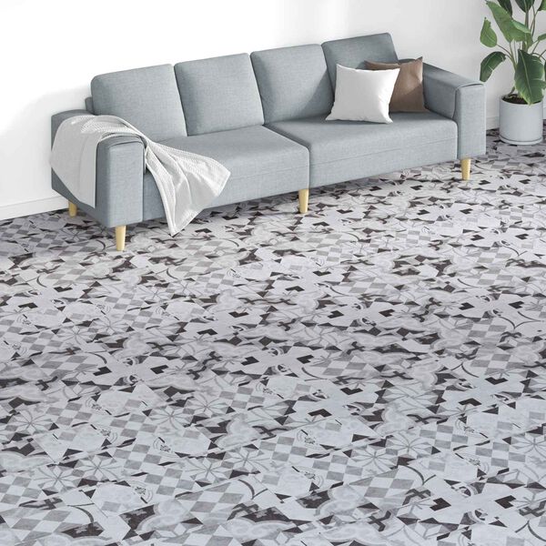 vidaXL Bodenplanken 18 pcs Grau 5,26 m&sup2; PVC