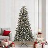 vidaXL K&uuml;nstlicher Weihnachtsbaum Gr&uuml;n 240 cm PVC, Plastik und Stahl