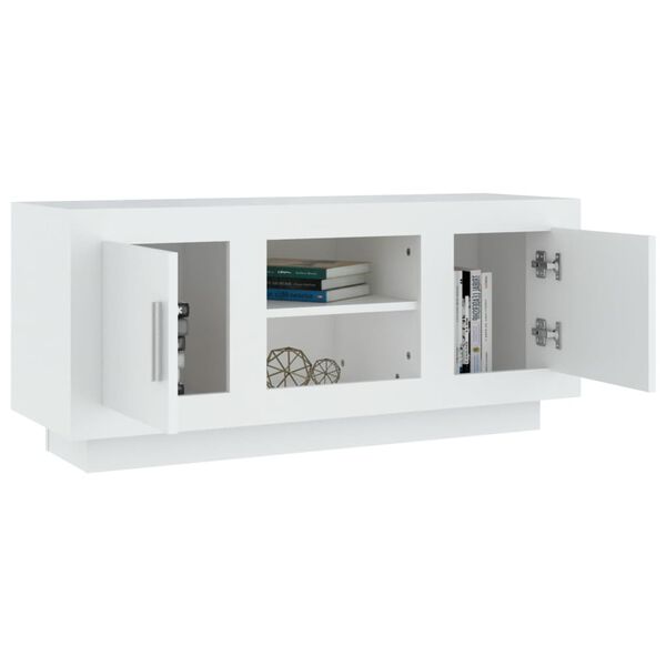vidaXL TV-Schrank Wei&szlig; 102x35x45 cm Holzwerkstoff