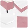 vidaXL Boxspringbett mit Matratze mit Kopfteil Rosa 90 x 200 cm Samt