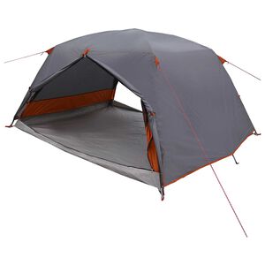 vidaXL Trekkingzelt 4 Personen Grau und Orange