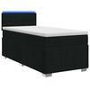 vidaXL Boxspringbett mit Matratze Schwarz 80 x 200 cm Stoff