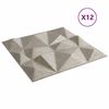 vidaXL Wandpaneele 12 pcs Diamant Beton 50 x 50 cm XPS Schaum