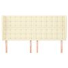 vidaXL Kopfteil mit Ohren Creme 163x23x118/128 cm Kunstleder