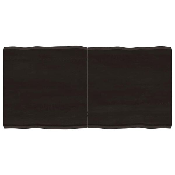 vidaXL Tischplatte 120x60x(2-6) cm Massivholz Behandelt Baumkante