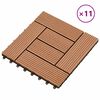vidaXL Terrassenfliese 11 pcs Braun 30 x 30 cm WPC