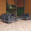 vidaXL 7-tlg. Garten-Lounge-Set mit Kissen Kiefer Massivholz