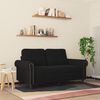 vidaXL 2-Sitzer-Sofa Schwarz 120 cm Samt