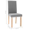 vidaXL Esszimmerst&uuml;hle 2 Stk. Hellgrau Stoff